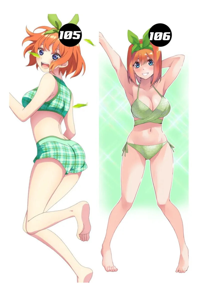 Dakimakura  Quintillizas Miku Nino Itsuki Ichika Yotsuba Nakano 2 Lados+ Relleno 150x50 cm