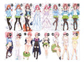 Dakimakura  Quintillizas Miku Nino Itsuki Ichika Yotsuba Nakano 2 Lados+ Relleno 150x50 cm